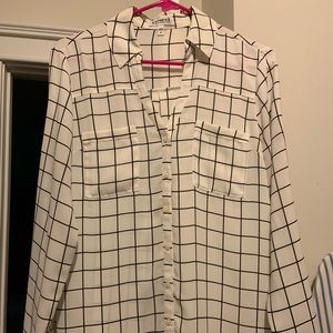 Black & white check Blouse